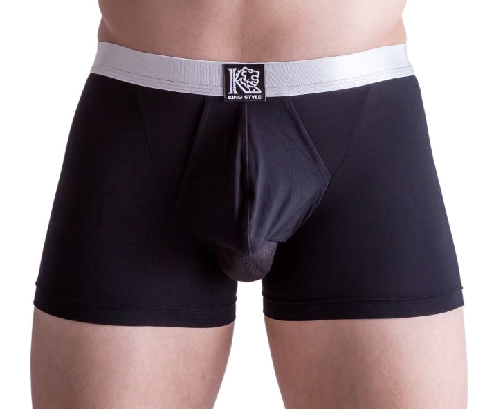 The Baton Briefcase - Diamond Black Boxer Briefs with Pouch