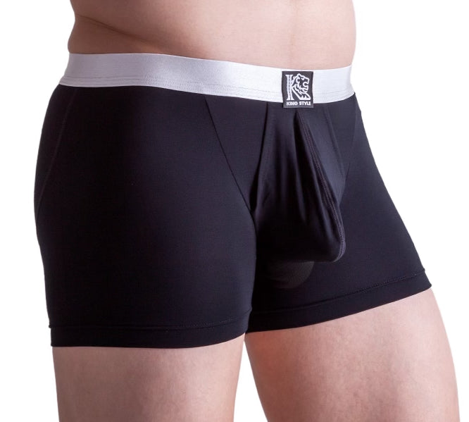 The Baton Briefcase - Diamond Black Boxer Briefs with Pouch